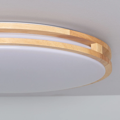 Plafon LED Abruzzo Sagio Okrągły 21W Naturalne Drewno 3 Barwy Świecenia CCT 40cm