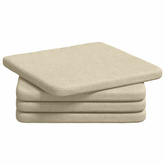Poduszki na siedziska 4 pcs Kremowy 40 x 40 x 3 cm tkanina