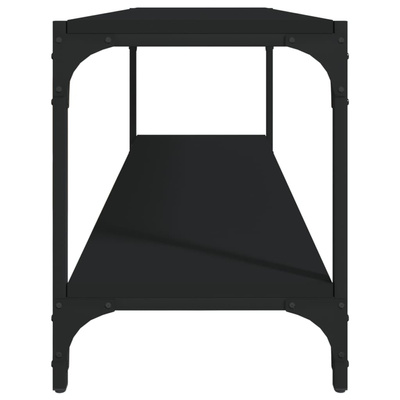 vidaXL Szafka pod TV czarna 100x33x41 cm materiał drewnopochodny/stal