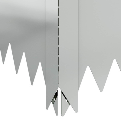 Krawężnik do trawnika 4 szt. 60 x 60 x 35 cm Stal srebrny