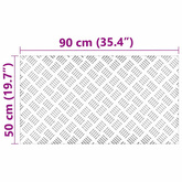 Stopień Prostokątny 4 pcs Srebrny 90 x 50 cm Aluminium
