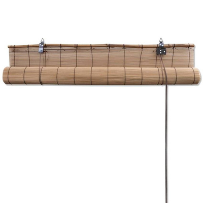 vidaXL Bambusowe rolety, 2 szt., 120 x 220 cm, brązowe