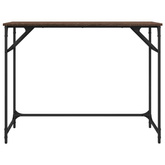 vidaXL Biurko, brązowy dąb, 100x45x76cm, materiał drewnopochodny, stal
