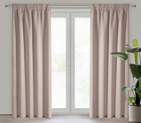 Zasłona Parisa pudrowy róż 140x270