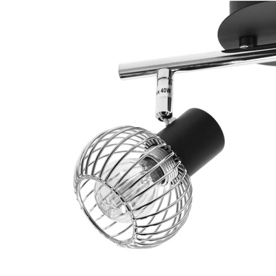Lampa ścienna candellux oslo 92-61843 listwa e14 czarny/chrom