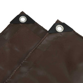 Plandeka 650g / m² brązowy 4 x 6 m Płótno z powłoką PVC