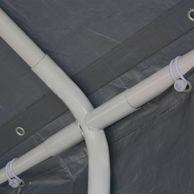 vidaXL Namiot imprezowy z PE, 4 x 8 m, szary