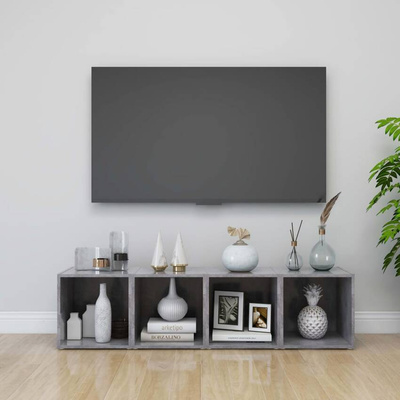 vidaXL Szafka pod TV, szarość betonu, 37x35x37 cm, płyta wiórowa