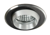 Nowoczesna oprawa wpuszczana MR16 SA-02 STB/AL czarny satynowy stała aluminium + oprawka GU10