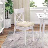 Poduszki na siedziska 4 pcs Kremowy 45 x 45 cm
