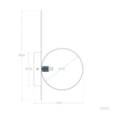 Kinkiet Złoty Kula Mleczna Abruzzo Gama G9