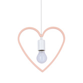 Single Hm Lampa Wisząca 1X20W E27 Iq Kids Różowy+Biały
