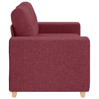 Sofa dwuosobowa, wino czerwone, 160x77x82 cm, tkanina