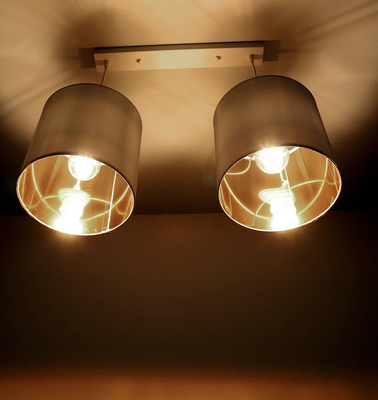 Lampa wisząca z abażurami Atlanta biała podwójna na listwie nowoczesna