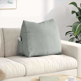 Poduszka na plecy Jasnoszary 60 x 20 x 50 cm Tkanina sztruksowa