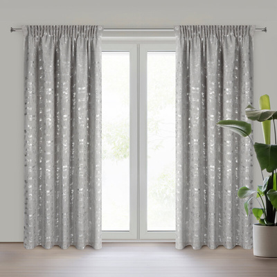 Zasłona Ines srebrna 140x270