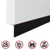 Szczotki uszczelniające do drzwi samoprzylepne 12 szt. 100 cm