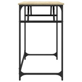 vidaXL Biurko, dąb sonoma, 100x45x76 cm, materiał drewnopochodny, stal