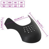 Wkładki usztywniające do butów, 2 pary, 41-47, plastikowe