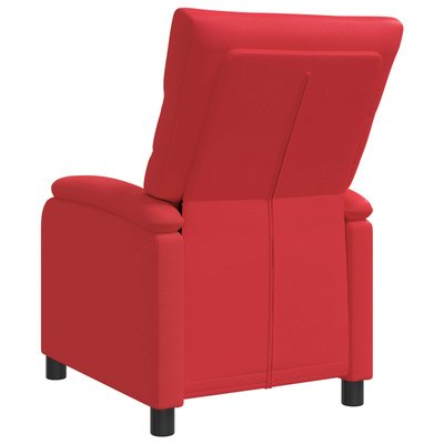 Fotel recliner czerwony Ekoskóra