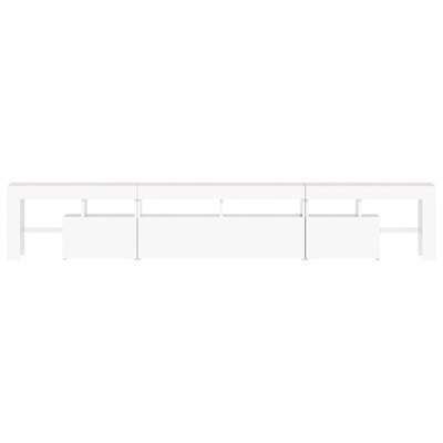 vidaXL Szafka pod TV z oświetleniem LED, biała, 230x36,5x40 cm