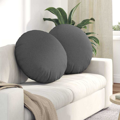 Poduszki na siedziska 2 pcs Ciemnoszary ?80 x 29 cm tkanina