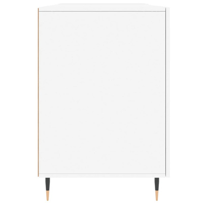 vidaXL Biurko białe z połyskiem, 140x50x75 cm, materiał drewnopochodny