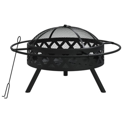 Palenisko z pogrzebaczem, 70 cm, XXL, stal vidaXL