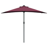 Parasolka ogrodowa Bordeaux Czerwony 294 x 150 x 223 cm