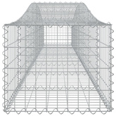 Kosze gabionowe, 25 szt, 400x50x40/60 cm, galwanizowane żelazo
