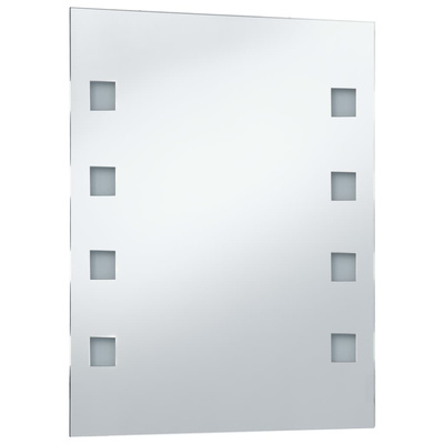 vidaXL Ścienne lustro łazienkowe z LED, 50 x 60 cm