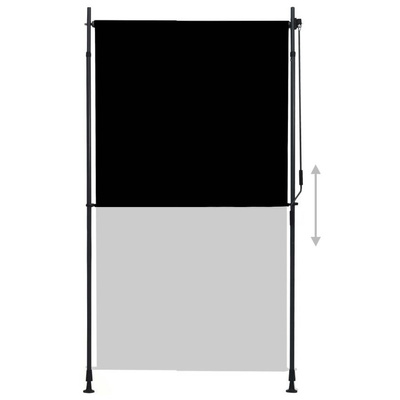vidaXL Roleta zewnętrzna, 120x270 cm, antracytowa