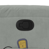 vidaXL Rozkładany fotel masujący, jasnoszary, obity aksamitem