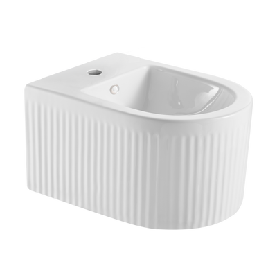 BIDET WISZĄCY GLAMOUR RYFLOWANY, BIAŁY