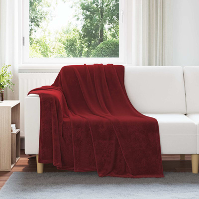 Koc Bordeaux Czerwony 150 x 200 cm Polar
