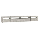 vidaXL Szafka pod TV z oświetleniem LED, szarość betonu, 270x35x40 cm