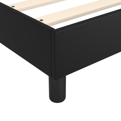 vidaXL Łóżko kontynentalne z materacem, czarne, ekoskóra 200x200 cm wariant 5