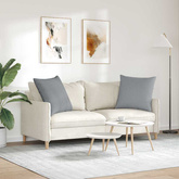 Poduszki na sofę 2 pcs Jasnoszary 80 x 80 cm tkanina