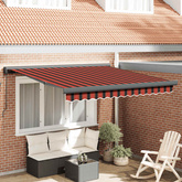 Zwijana markiza, pomarańcz i brąz, 3,5x2,5m tkanina i aluminium