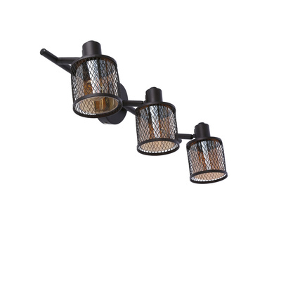 Lampa sufitowa kawowe złoto klosz bursztyn 3xE14 Canabera Candellux 93-82541