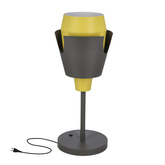 Lampka nocna Falun czarno-żółta metalowa nowoczesna E27
