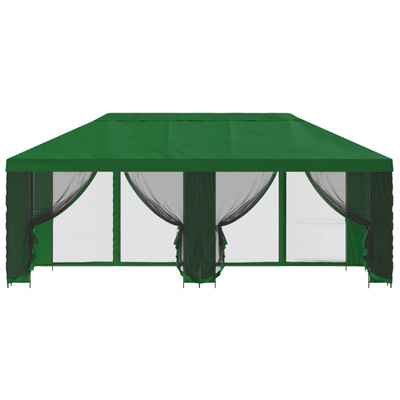 Altana z bokami 6 x 3 m zielony Poliester i Stal 190