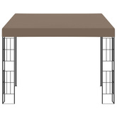 vidaXL Altana przyścienna, 3 x 3 m, taupe, tkanina
