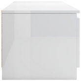 vidaXL Szafka pod TV, wysoki połysk, biała, 140x40x35,5 cm