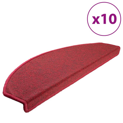 Maty na schody 10 szt. 65x24x4 cm Czerwone Półokrągłe Duże