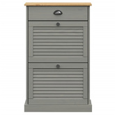 Szafka na buty VIGO, 60x35x96 cm, szara, lite drewno sosnowe