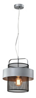 Lampa wisząca czarna/srebrna metalowy koszyk 40W E27 Fiba 31-78506