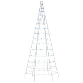 vidaXL Choinka z lampek, na maszt, 200 niebieskich LED, 180 cm