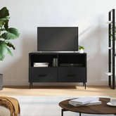 Szafka pod TV, czarna, 80x36x50 cm, materiał drewnopochodny vidaXL