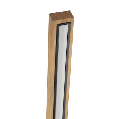 alset lampa podłogowa drewno +czarny 1x18w led